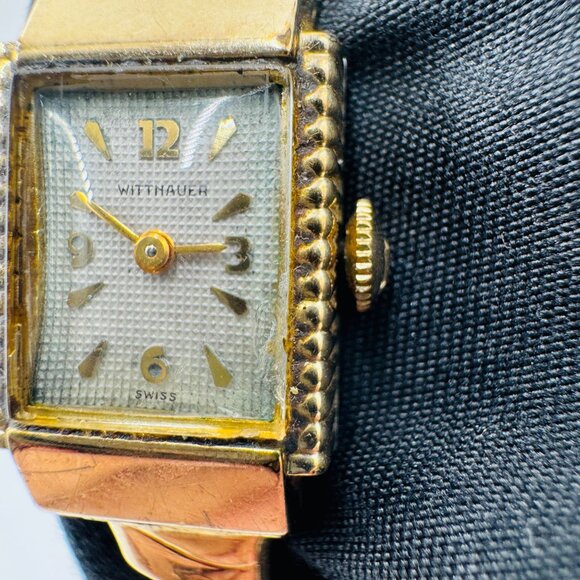 Vtg 1950's Wittnauer Swiss Women's Watch 10k G.F. Kestenmade Band Made in USA - Picture 12 of 16